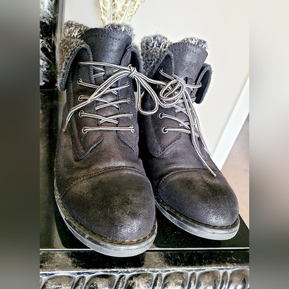 Cliffs White Mountain Duena Women Hiking/Moto Knit Sweater Sock Boots Black 8.5 - Picture 14 of 16